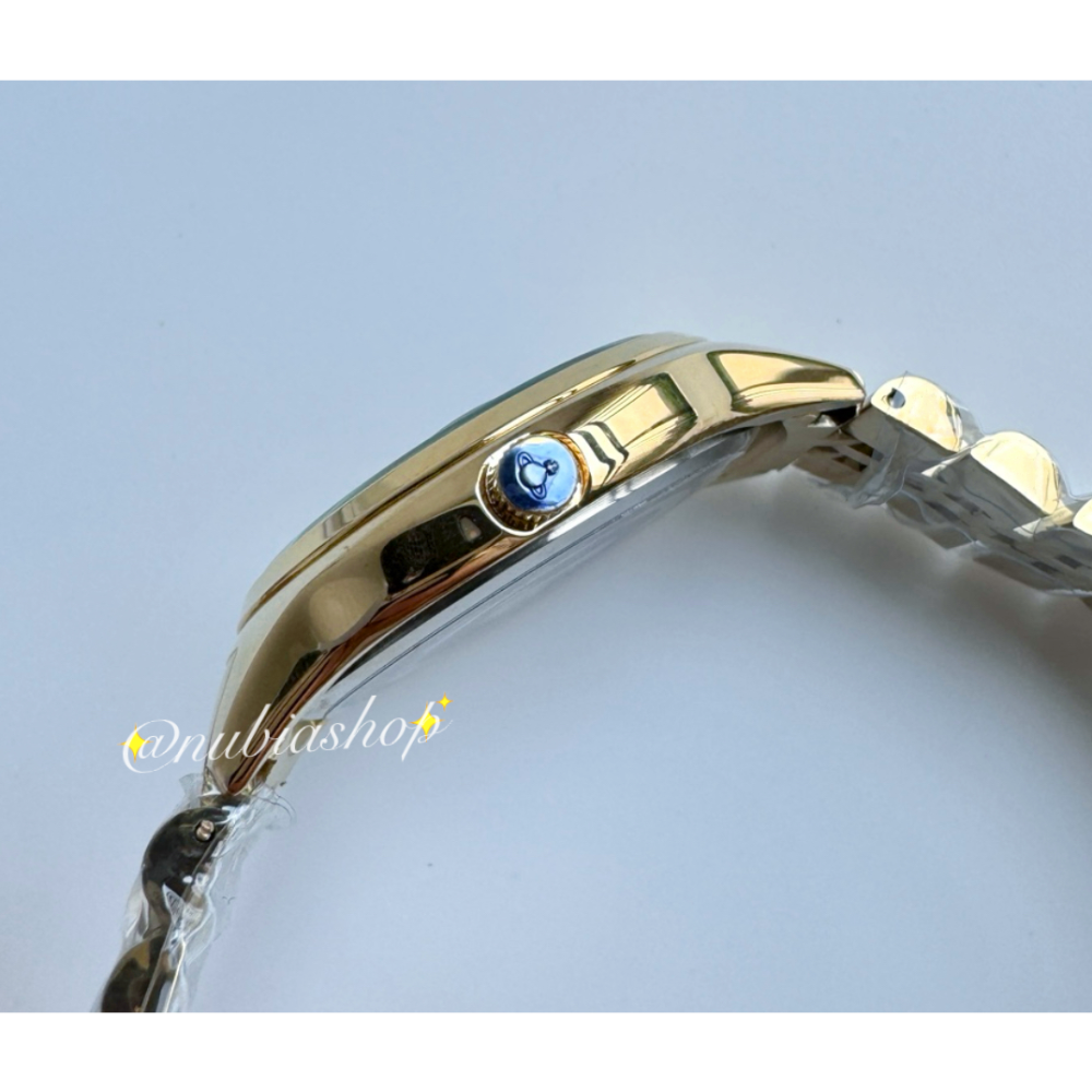 Vivienne Westwood 金色鋼帶 灰色錶面 氣質女錶 VV261GYGD-細節圖4