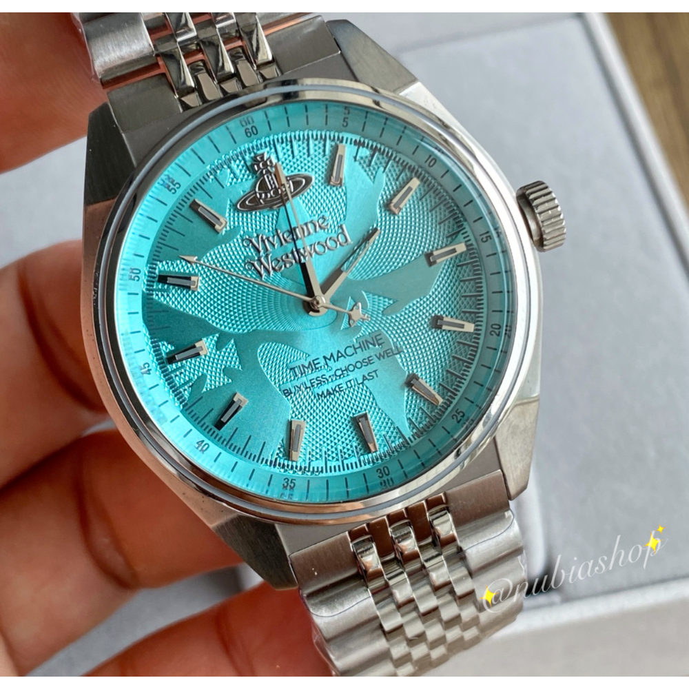 Vivienne Westwood 薇薇安 西太后 女錶 藍面銀色鋼帶 手錶 VV251TQSL-細節圖2