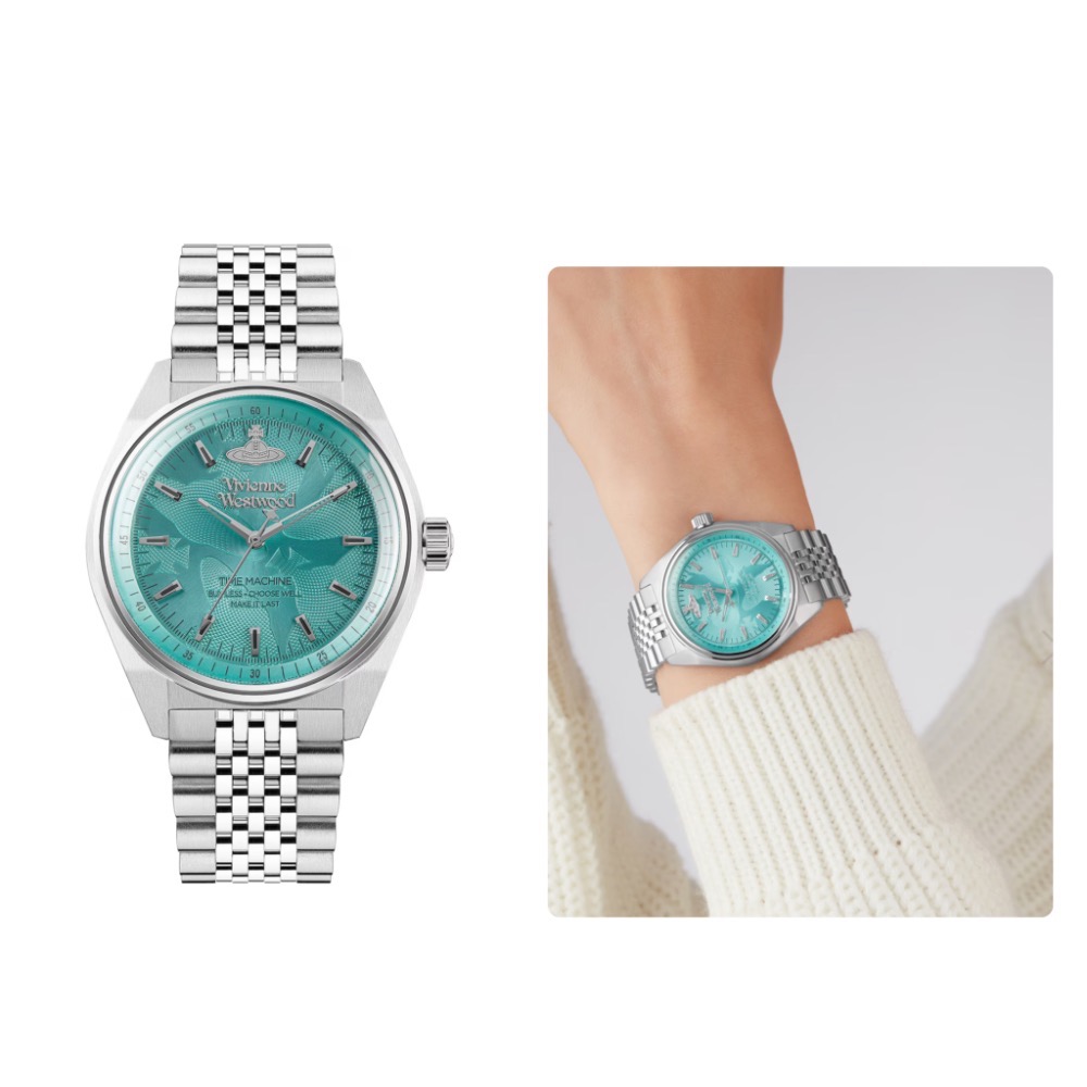Vivienne Westwood 薇薇安 西太后 女錶 藍面銀色鋼帶 手錶 VV251TQSL-細節圖9
