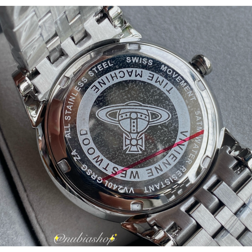 Vivienne Westwood 薇薇安 西太后 冰藍面 鋼帶 女錶 VV240LGRSG-細節圖4