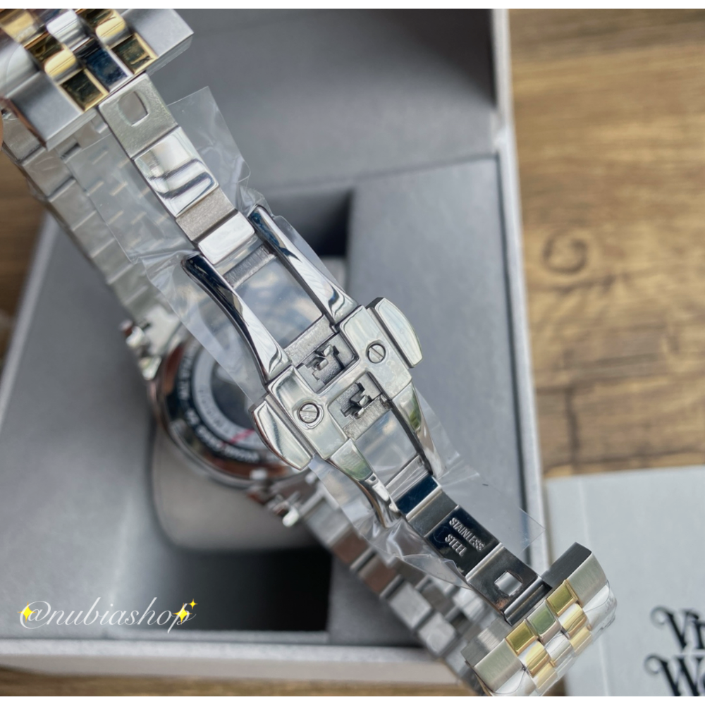 Vivienne Westwood 薇薇安 西太后 冰藍面 鋼帶 女錶 VV240LGRSG-細節圖5