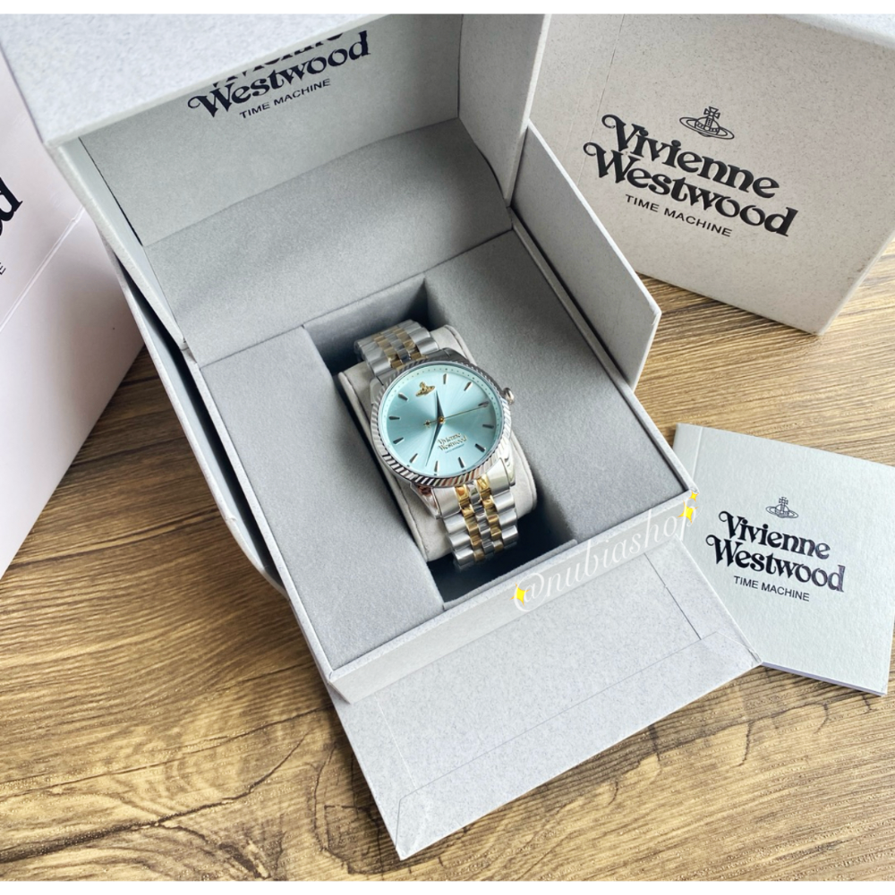 Vivienne Westwood 薇薇安 西太后 冰藍面 鋼帶 女錶 VV240LGRSG-細節圖6