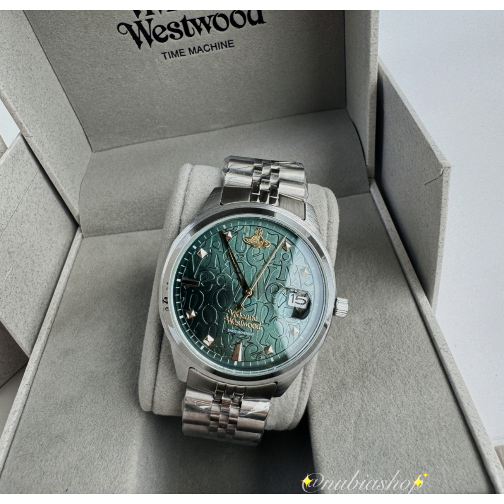 Vivienne Westwood 西太后 綠面錶盤 鋼帶 37mm 薇薇安 女錶 VV261GRSL-細節圖2