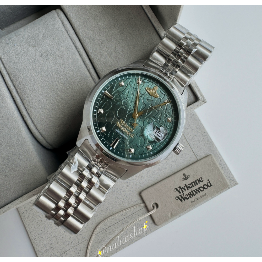 Vivienne Westwood 西太后 綠面錶盤 鋼帶 37mm 薇薇安 女錶 VV261GRSL-細節圖4