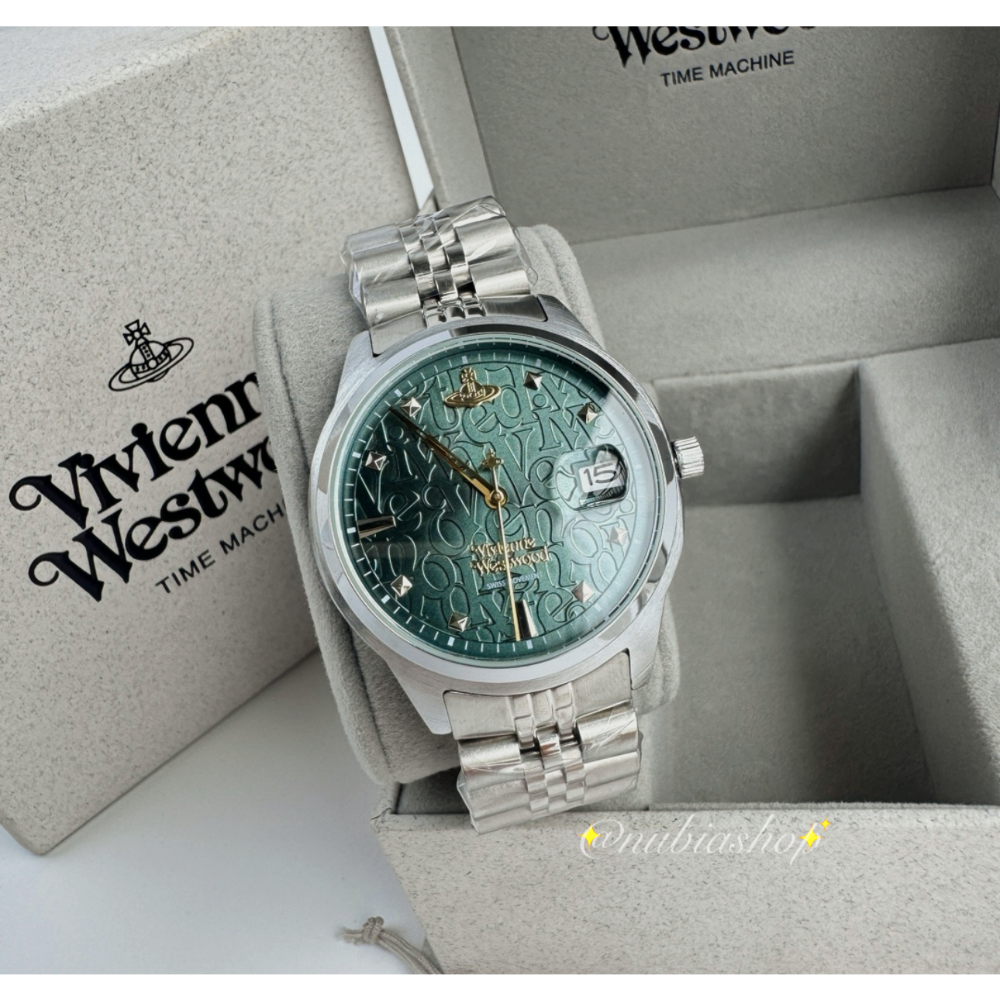 Vivienne Westwood 西太后 綠面錶盤 鋼帶 37mm 薇薇安 女錶 VV261GRSL-細節圖7