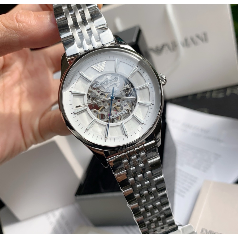 Emporio Armani 鏤空面盤 鋼帶 AR1945 阿瑪尼 自動上鍊機械錶-細節圖3