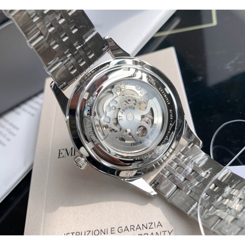 Emporio Armani 鏤空面盤 鋼帶 AR1945 阿瑪尼 自動上鍊機械錶-細節圖5