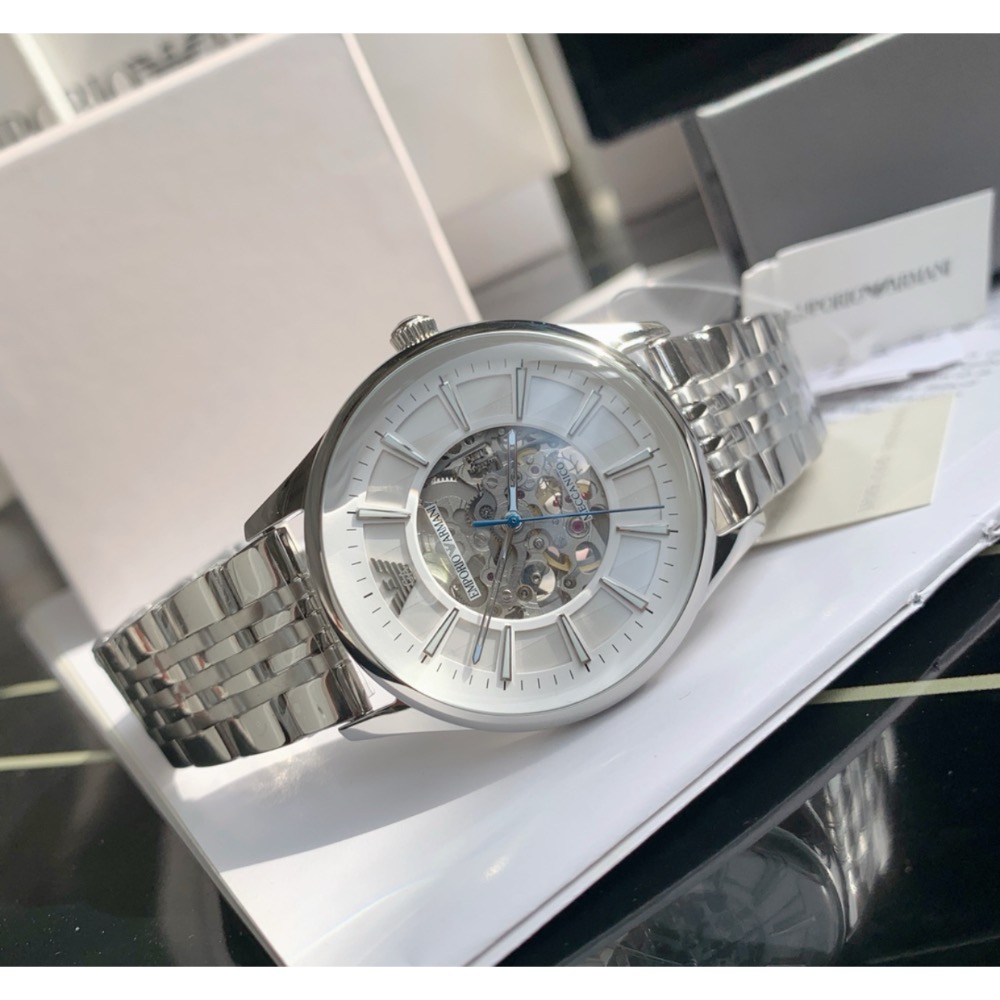 Emporio Armani 鏤空面盤 鋼帶 AR1945 阿瑪尼 自動上鍊機械錶-細節圖6
