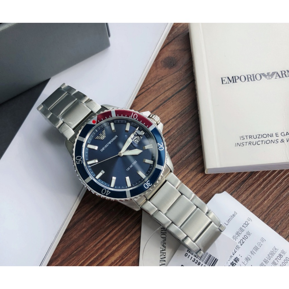 Emporio Armani 藍面鋼帶 AR11339 阿瑪尼男錶-細節圖6