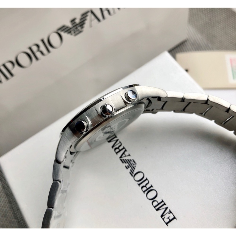 Emporio Armani 藍面鋼帶 AR11164 阿瑪尼三眼男錶-細節圖6
