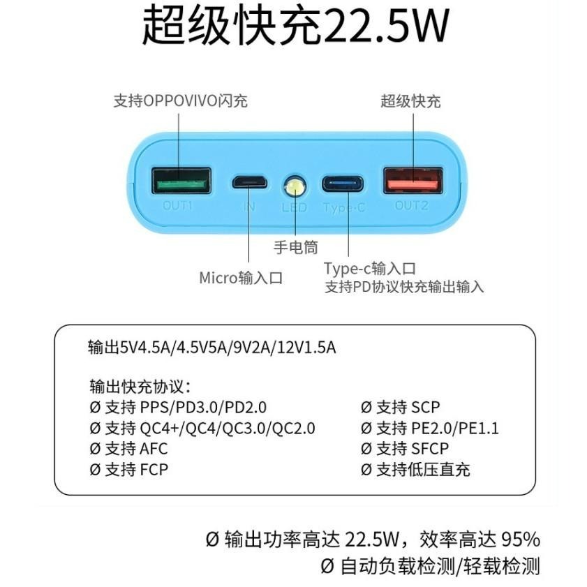 ►2801-2803◄22.5W QC3.0/QC2.0 快充4節免焊行動電源DIY套件充電寶18650電池盒套料-細節圖7