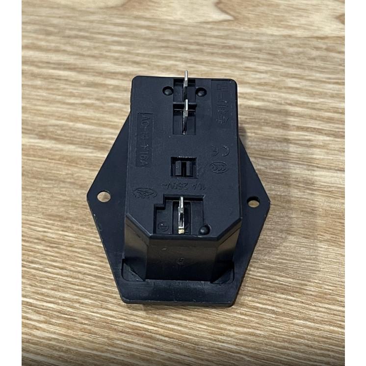 ►5◄三合一AC帶耳電源插座AC-14-F16B 帶KCD5帶燈開關帶保險絲品字插座-細節圖2