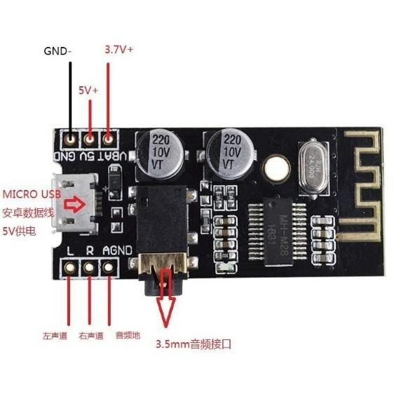 ►2077◄MH-M28藍牙音訊模組4.2 高保真 HIFI 無損車載音箱音響耳機功放板改裝-細節圖4