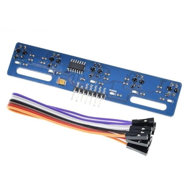 ►360◄5路循跡感測器 五路 尋跡感測器 尋跡模組 紅外感測器 TCRT5000 Arduino-細節圖2