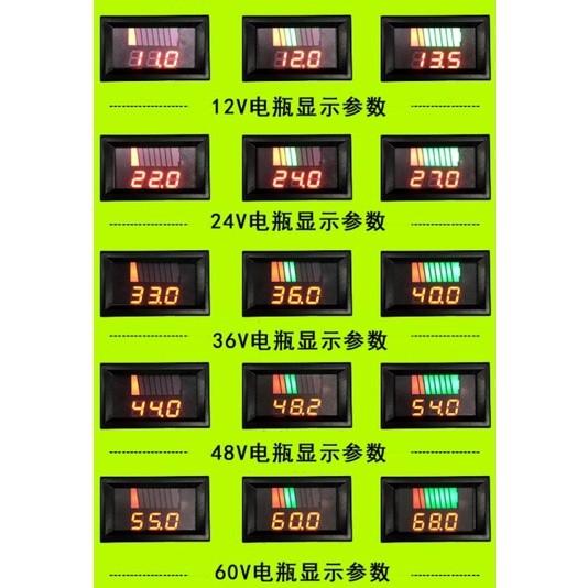 ►2141◄電動車電量錶 蓄電池電量表12V 24V 36V 48V 60V 鉛酸電瓶-細節圖3