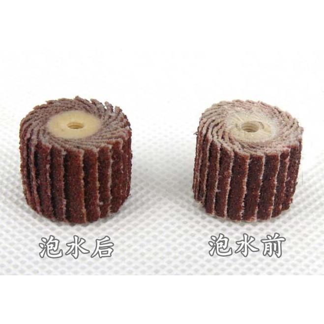 ►2040-2061◄活柄百葉磨頭 百葉輪 砂紙輪 打磨拋光輪 千葉輪 3mm連接桿 電磨磨頭-細節圖3