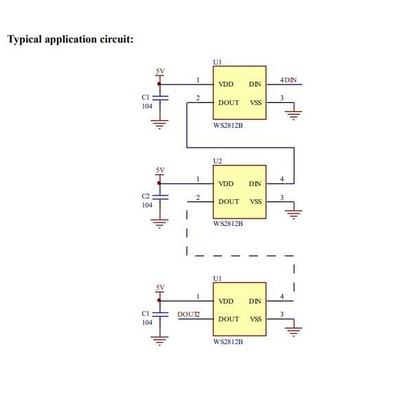 ►1719◄WS2812B 5050 四腳內置驅動IC 可編程式 幻彩 LED 燈珠-細節圖4