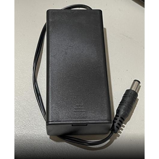 ►1449◄18650電池盒 18650串聯電池座 2節18650帶蓋帶開關帶5.5*2.1mm DC頭-細節圖2