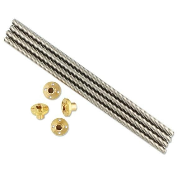 ►835-837 1354-1359◄3D印表機 T8 T型螺桿 導程8mm 螺距2mm 螺紋M8 附銅套-細節圖2