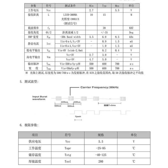 ►112◄紅外線接收器1838B 一體萬能接收頭紅外接收頭 帶鐵殼 紅外線 IR 接收器 接收頭 38Khz 帶金屬殼-細節圖3