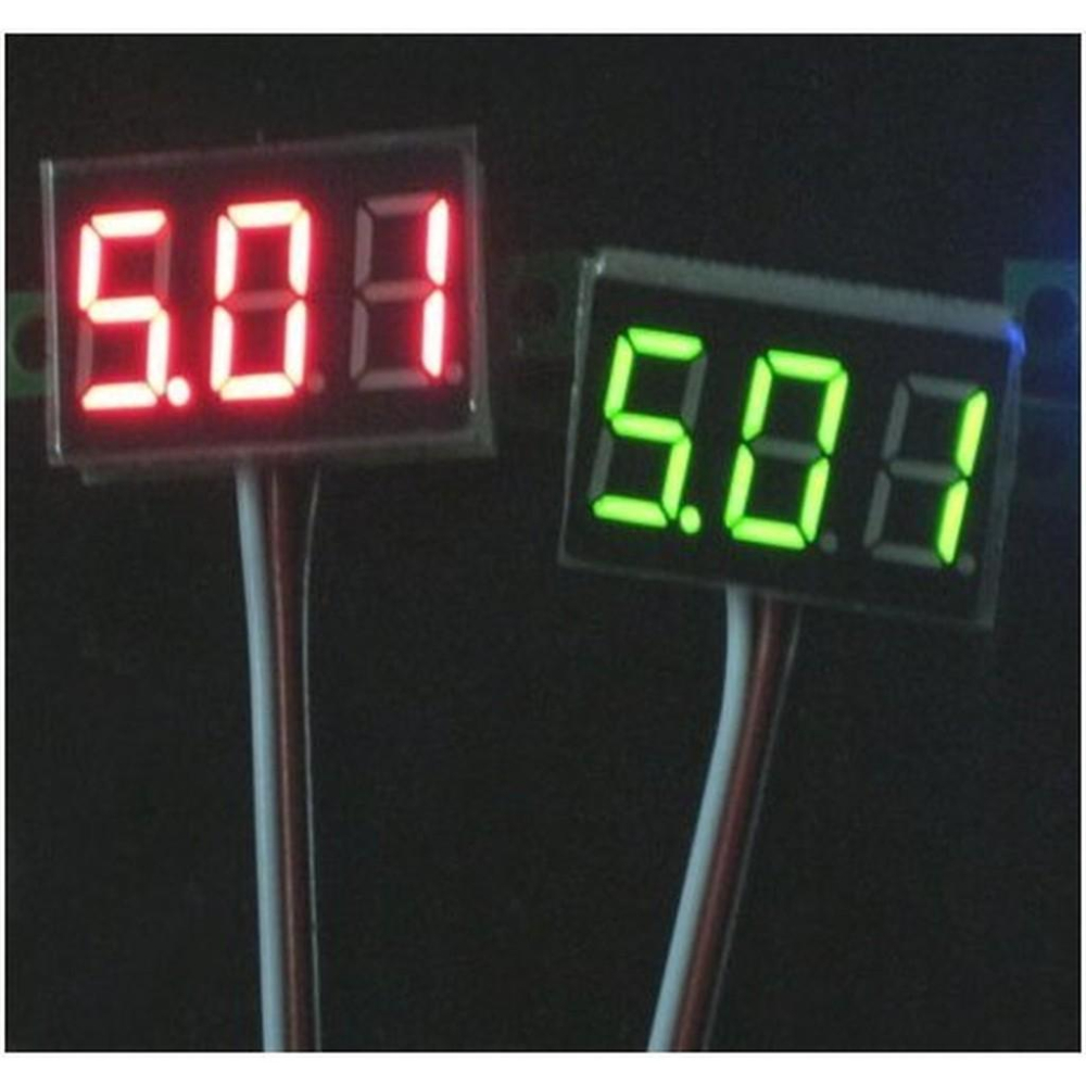 ►361◄三線電壓表 0.36寸 DC 0V-30V 紅色 直流電壓表頭 摩托車 電壓表 7段顯示器-細節圖2