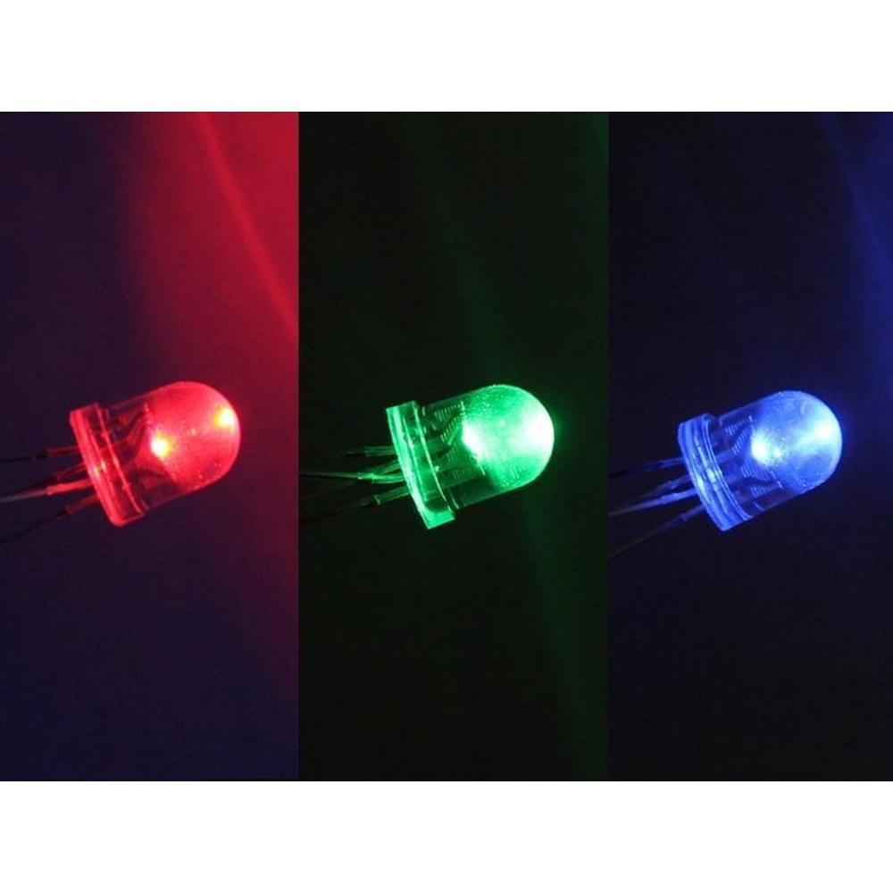 ►144◄5MM全彩LED 共陽 RGB 紅綠藍三色 四腳 高亮 霧面 全彩 可控七彩燈 長腳 27mm-細節圖2