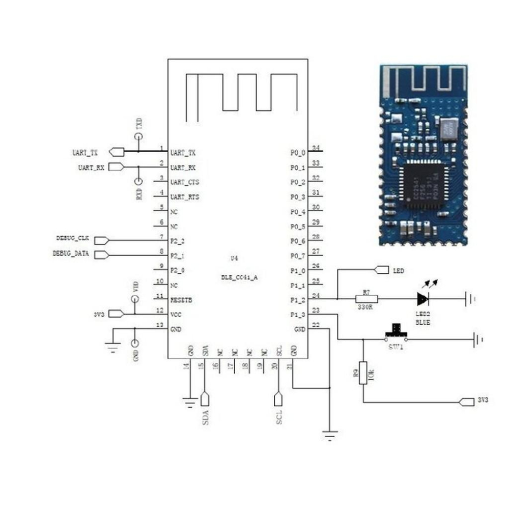 ►431◄4.0藍牙模組 ble 串口 BLE CC2540 CC2541帶底板Apple Android 附資料-細節圖3