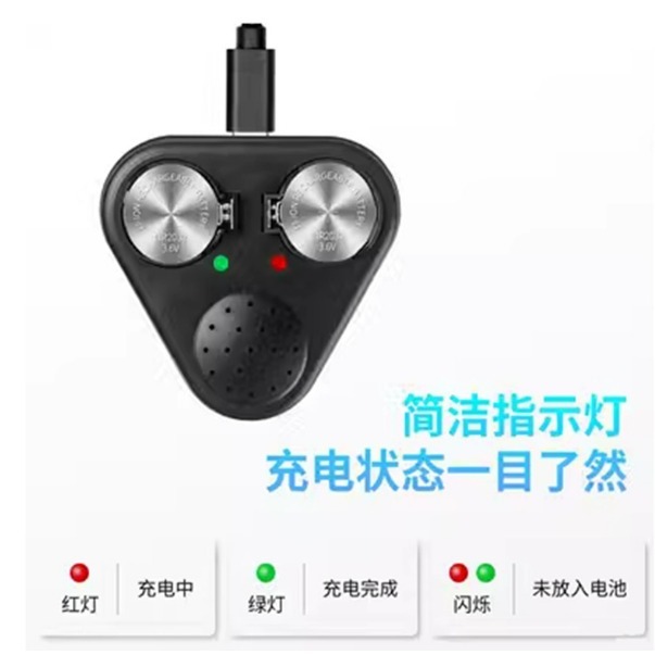 ►171◄LIR2032 2025 2016 可充電鈕扣電池 3.6V 替換 CR2032 雙槽語音充電器 双槽-細節圖3
