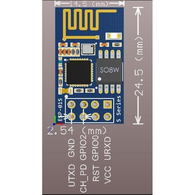 ►611◄安信可 原廠 ESP-01S ESP8266 串口轉WIFI模組 工業級 低功耗 無線模組-細節圖3