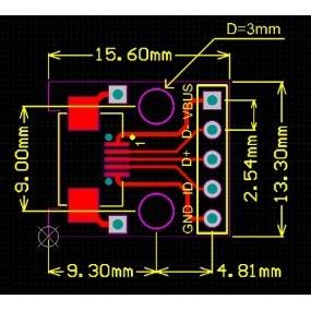 ►671◄MICRO USB轉Dip 母座B型 邁克5p 貼片轉直插 轉接板 已焊接 母頭-細節圖2