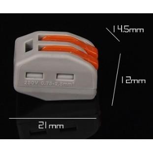 ►707◄2孔 電線連接器 快速接線端子接頭 軟硬導線 萬能建築接線端子 PCT-212-細節圖2