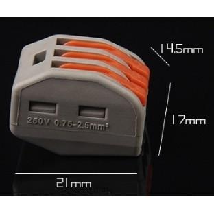 ►708◄3孔 電線連接器 快速接線端子接頭 軟硬導線 萬能建築接線端子 PCT-213-細節圖2