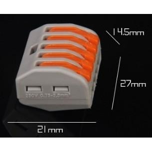 ►709◄5孔 電線連接器 快速接線端子接頭 軟硬導線 萬能建築接線端子 PCT-215-細節圖2