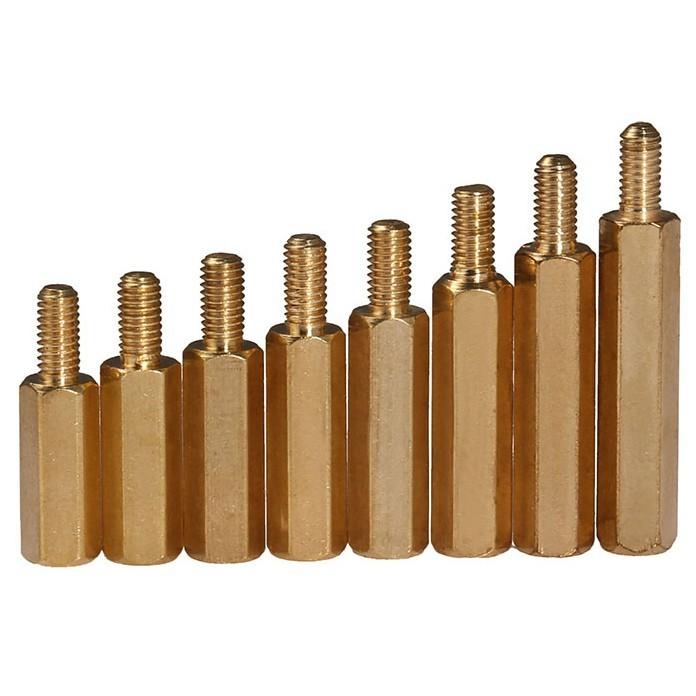 ►723◄40+6銅柱 M3 六角銅柱 單通 間隔柱 柱高40mm螺紋6mm 細芽銅柱-細節圖2