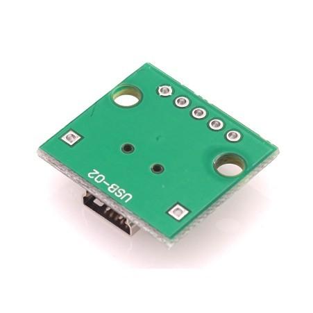 ►783◄迷你USB轉DIP 母頭座 MINI-5P USB貼片 轉接板 測試線路板-細節圖2