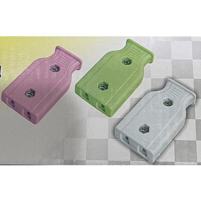 ►1033-1034◄二腳母插座/公插頭 2孔小插座 公母對接插頭10A250V 監控防水盒插頭配件 雙腳公母插-細節圖5