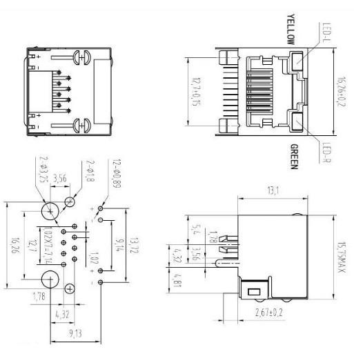 ►1486◄全銅 RJ45 插座 帶燈 插口 網路插座 8P8C 帶遮罩插座-細節圖4