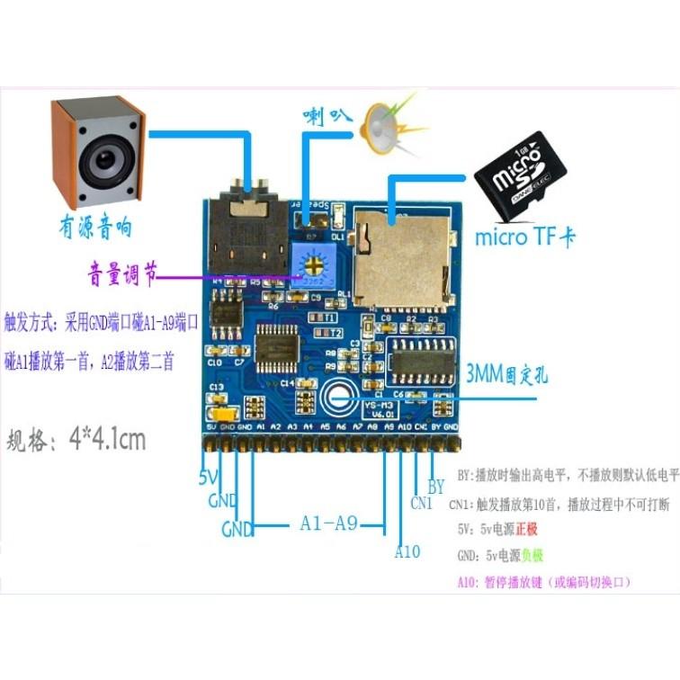 ►1455◄語音播放模組 MP3 提示器 觸發一次播報一次 Arduino 播報器-細節圖3