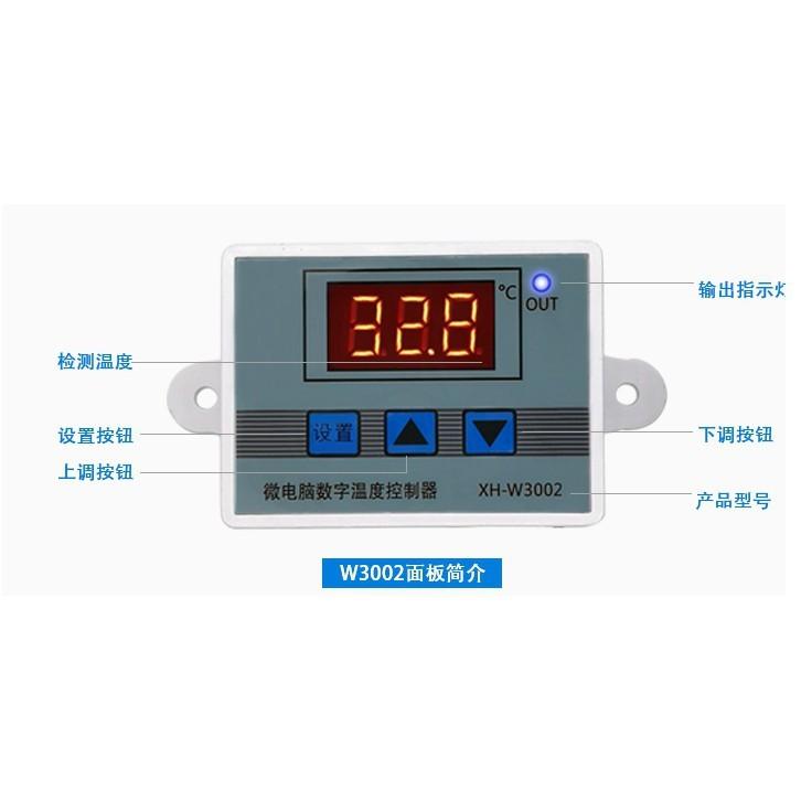 ►1990◄溫度校正 直接輸出型AC110~220V 高精度微電腦溫度控制 數位溫控器XH-W3002-細節圖2