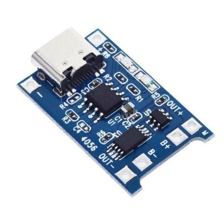 ►1906◄鋰電池保護3.7v 3.6V 4.2V鋰電池充電板1A 過沖過放保護 二合一TYPE-C介面 2合1-細節圖2