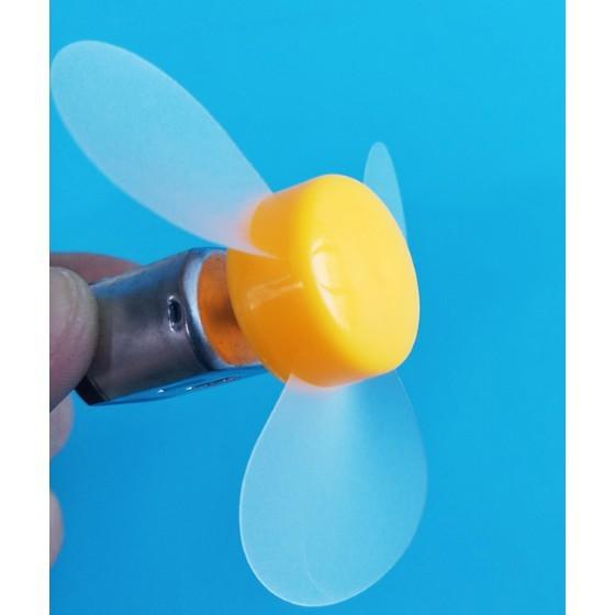 ►1720◄三葉透明 安全風扇 手工 DIY 自製風扇玩具配件 軟風扇葉片-細節圖2