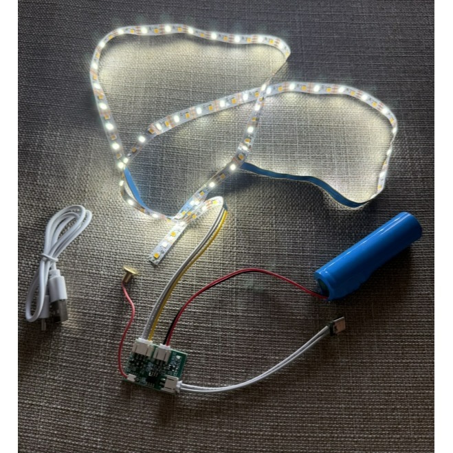 ►520◄5V單雙色 觸摸調光 變色小夜燈 Type-C充電 控制板 led檯燈模組 免焊線-細節圖4