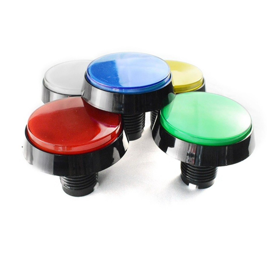 ►2114-2118◄60mm 大型圓型按鈕 遊戲機帶燈按鍵 自復位按鈕開關 搶答按鈕 紅 黃 綠 藍 白-細節圖2