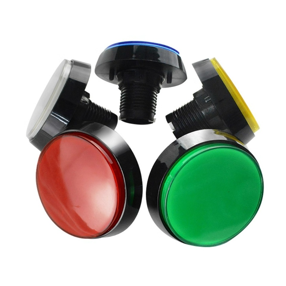 ►2114-2118◄60mm 大型圓型按鈕 遊戲機帶燈按鍵 自復位按鈕開關 搶答按鈕 紅 黃 綠 藍 白-細節圖6