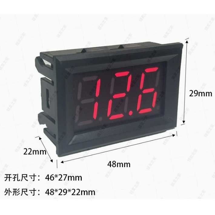 ►224-229◄電壓表0.56寸 30V 直流電壓錶頭 二線/三線 摩托車電壓表-細節圖5