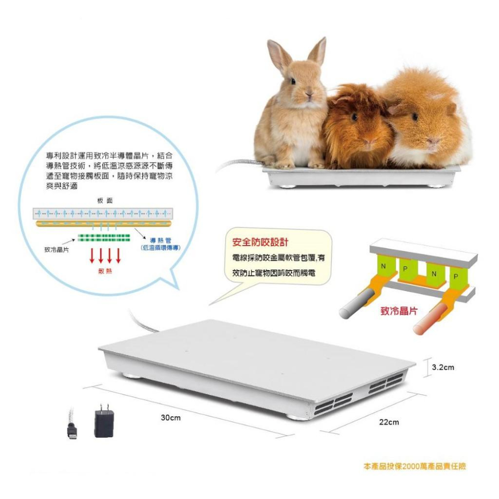 【三隻小豬寵物用品】小型寵物專用冰涼墊(大)/冰暖墊(小) (鼠/兔/龍貓/天竺鼠可)保冷 保暖-細節圖2