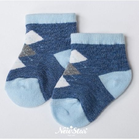 Newstar明日之星 零線頭/經典英倫菱格嬰兒襪（二色可選）-細節圖7