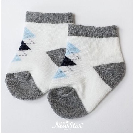 Newstar明日之星 零線頭/經典英倫菱格嬰兒襪（二色可選）-細節圖8