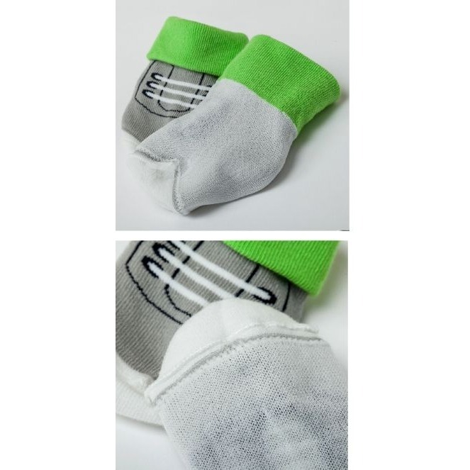 Newstar明日之星 零線頭/活潑撞色步鞋嬰兒襪（二色可選）-細節圖2