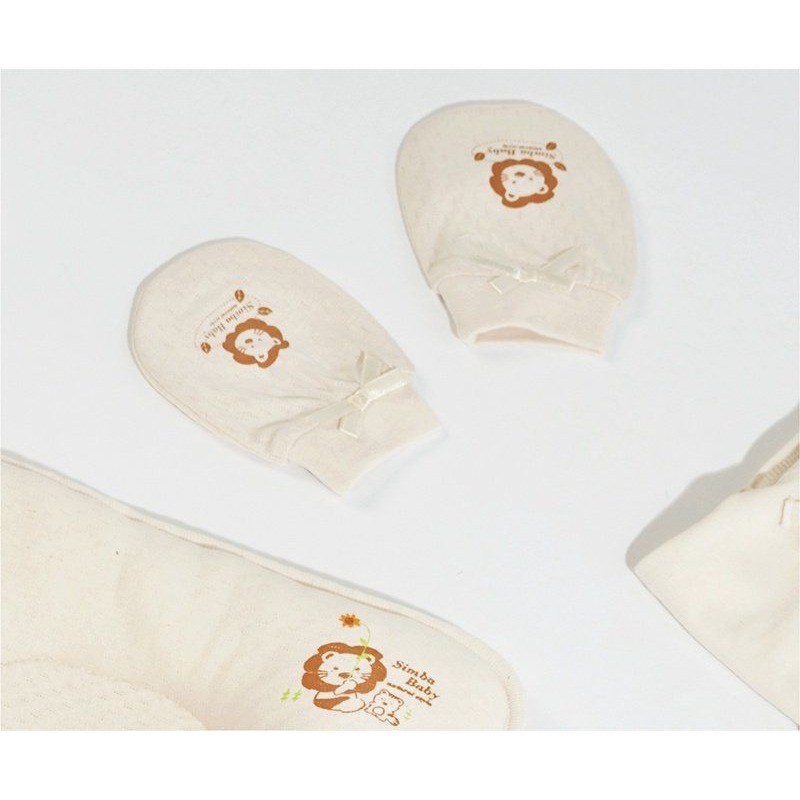 Simba 小獅王辛巴 有機棉 嬰兒護手套（彈性束口）-細節圖2